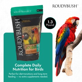 RoudyBush Daily Maintenance Food for Birds - Scientifically Formulated Bird Feed - Bird Food Pellets w/Corn, Wheat, Soy & More - Nutritious & Healthy Feed for Birds (Mini, 22oz)
