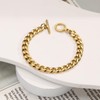 Chunky Gold Bracelets for Women, 14K Gold Plated Bracelet Stack