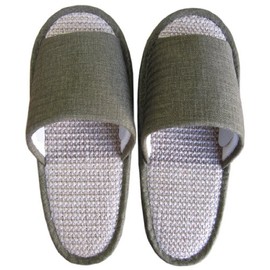 船見 麻スリッパ グリーン M 1585
