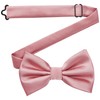 DonDon Men's Handmade Silk Look Bow Tie 12 x 6
