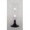 30 x Plastic Champagne Glasses Flutes Black Stems - Perfect