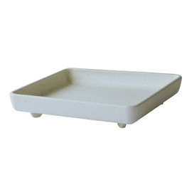 Yahata Kasei 241584 Eco Plate/Saucer, Hachiman Gardens Papier, Made in Japan, Square, 7.5 inches (190 cm), White