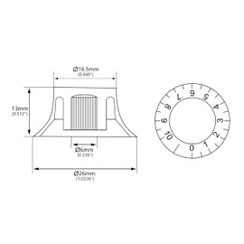 Banworks '50s Guitar Control Knobs 24-Spline Imperial Konbs 2 Tone 2 Volume 6mm (15/64") Knobs Top Hat Bell Top Hat Knobs for Gibson Les Paul LP SG Style Electric Guitars Pack of 4 JT/XN-07 Amber