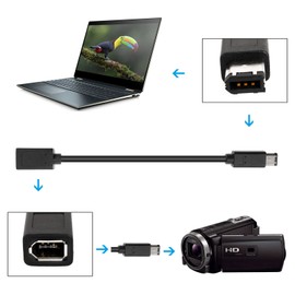 OTOTEC IEEE 1394 6-Pin Weiblich auf 1394 6-Pin Männlich Firewire 400 auf 800 Kabel Datenübertragungsadapter Konverterkabel Kompatibel mit MacBook Pro Kompatibel mit Mac Mini 22cm