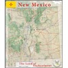 New Mexico State Physical Map - 16.5 x 20 Inches