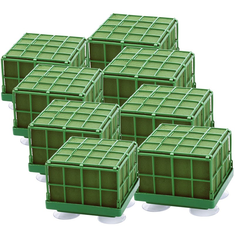 Lyellfe 8 Pack Square Floral Foam Cage, Floral Foam Blocks
