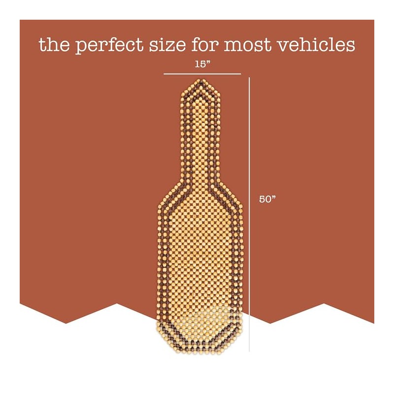 Zone Tech Beaded Seat Cover for Cars Cooling, Massage Cushion,