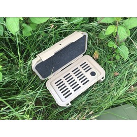 Waterproof Hard Carry Tool Case Safety Instrument Tool Box ABS Plastic Storage Toolbox for Outdoor Camping (Mud color)