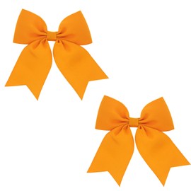 2 Pcs Orange Bow Clips, Ribbon Bow Accessories for Women And Girls, Large Orange Clips With Stylish Ribbon Design, Cute Decorations for Daily Wear, Parties, And Events (11-9cm)