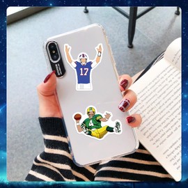 100pcs Football Stickers for Kids, Cool Sport Football Waterproof Vinyl Decal for Girl Teen Adult Water Bottle Laptop Phone Computer Skateboard Luggage Notebook
