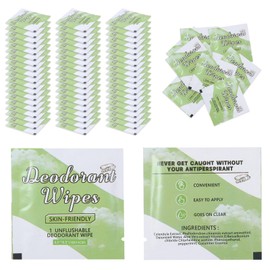 200Pcs Travel Deodorant Wipes, Travel Size Mini Deodorant Wipes Individually Wrapped Wipe Women Sweat Block Wipe, for Woman Wet Flushable Armpit for Body Cleaning Cucumber