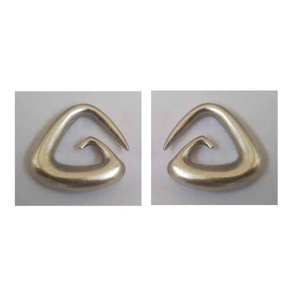 Eurofusioni Silver Plated Pair of Ear Weights for Stretched Lobes