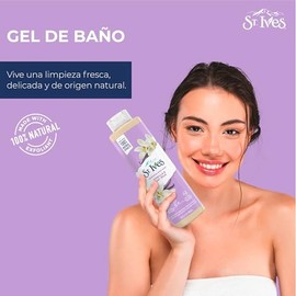 St. Ives Limpieza Cremosa Body Wash Humectante Vanilla Oat Milk Vainilla Avena con Extractos 100% Naturales Sin Parabenos Cruelty-Free PETA Plástico R