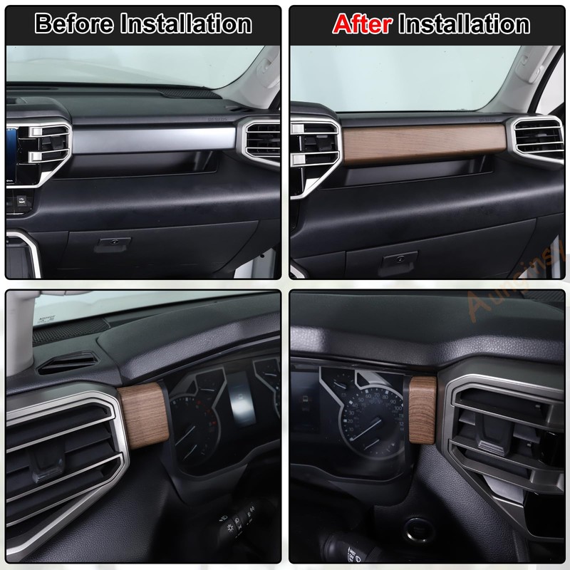 Aunginsy Central Control Dashboard Panel Strips Trim Compatible with Toyota