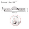sourcing map Flush Mount Bracket, 44x19mm Zinc Plated Wall Mount