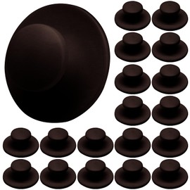 Cionyce 20 Pcs Self-Stick Kitchen Cabinet Knobs Adhesive Drawer Handles Mini Auxiliary Pulls Helper Stick Knobs for Cabinet, Dresser, Wardrobe (Dark Coffee)