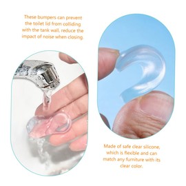 Housoutil 5pcs Toilet Seat Pads Bumpers for Furniture Protector Bumpers for Cabinet Door Stoppers
