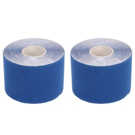 2PCS Athletic Kinesiology Tape 5cm Width 5m Length Muscle Sticker Protector for Fitness Badminton Dark Blue