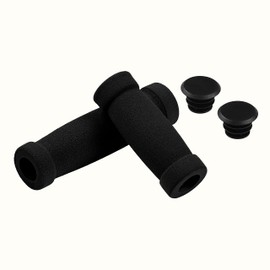 Retrospec Chatham Foam Bike Handle Grips - Comfortable Non-Slip Bicycle Handlebar Grip for Beach Cruiser - Absorbs Vibration - Black Multi-Speed