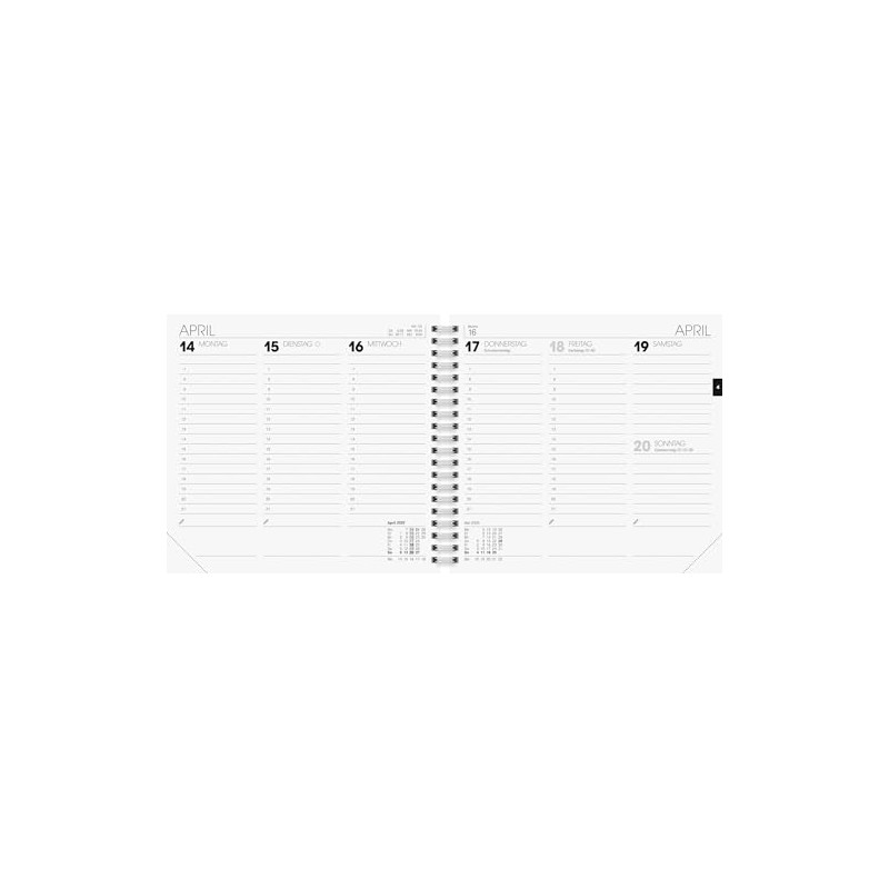 BRUNNEN Book Calendar Model 762 (2025), 2 Pages = 1