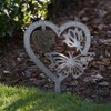 Garden Memorial Plaque Heart Shaped Butterfly Ornament Mom Graveside Memorial