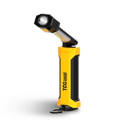 TCG Charged Portable LED Flashlight, Yellow/Black, Camping Essentials, Hurricane Preparedness Items, Flashlights for Emergencies, Durable, Impact Resistant, Battery Powered, Great Worklight