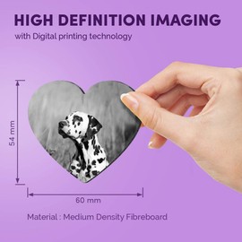 1 x Heart MDF Magnets - Dalmatian Puppy Dog Pet 36787