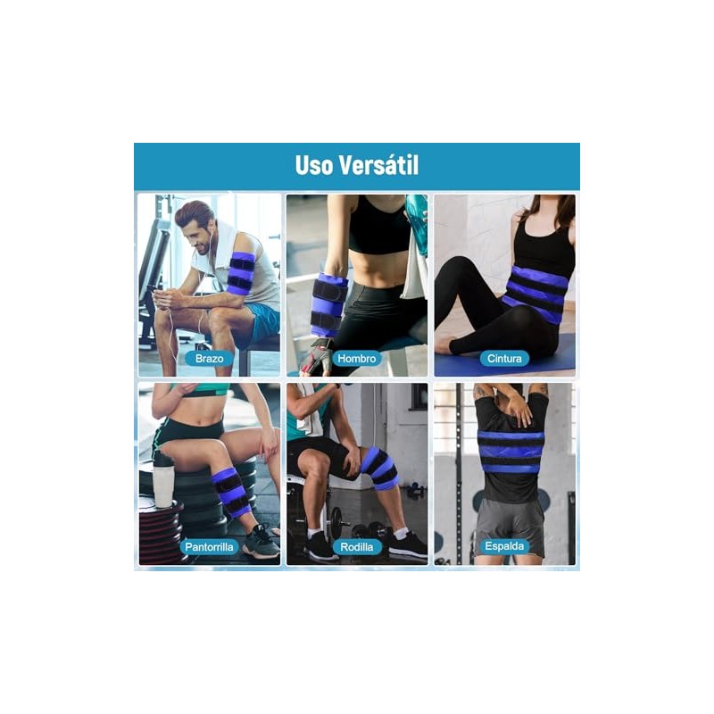 Bolsa de Hielo en Gel para Rodilla,Compresas de Gel Frio,Correas