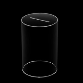 Ewu Supply 7.9 inches (20 cm) Large Saving Money Box for Adults Can't Open Acrylic Interior Transparent Tube Type 1 Million Yen Chokin Box