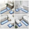 Bsmathom Microfiber Bathroom Rugs Sets 3 Piece, Non-Slip Absorbent Bath