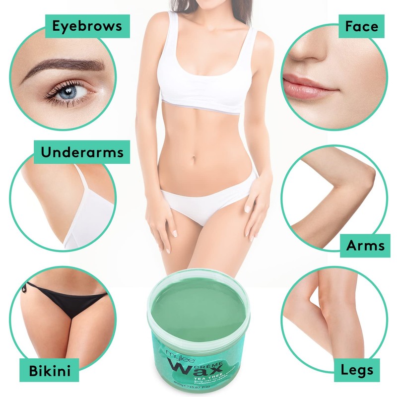 Mylee Tea Tree Soft Creme Wax for Sensitive Skin 450g,