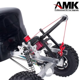 AMK Tow Truck Accessory Kit for 1/10 RC Crawler Chassis, Includes Crane Arm and Winch, Compatible with SCX10 TRX4 Capra LCG Chassis Upgrades