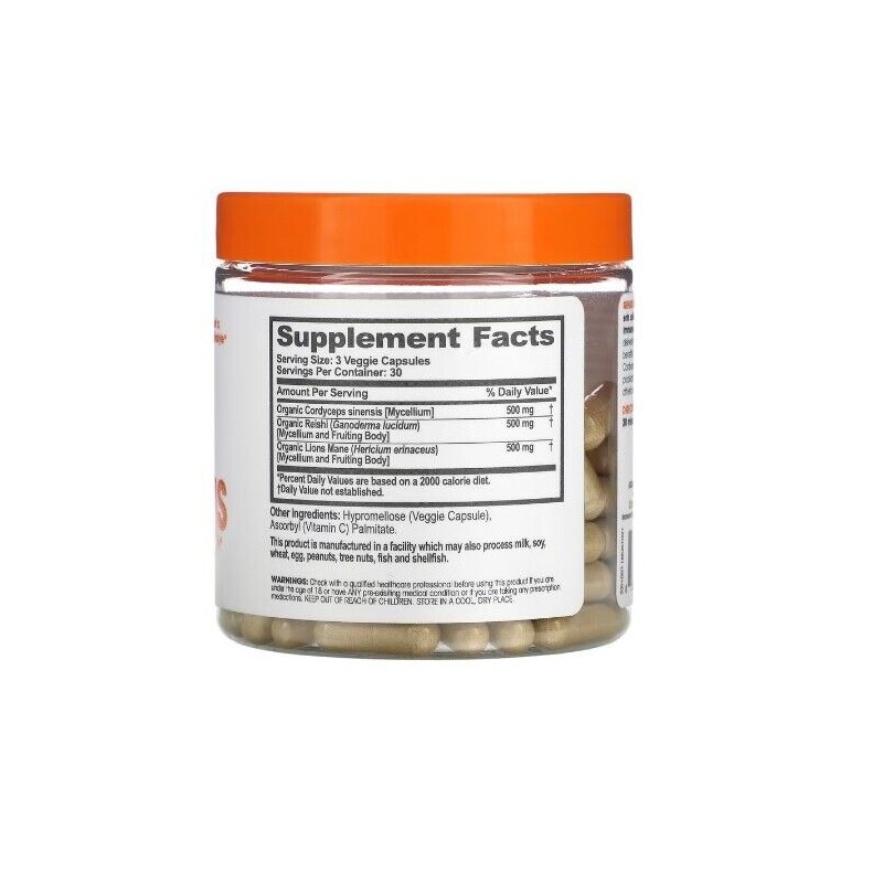 The Genius Brand, Genius Mushrooms, 2 PACK, 90 Veggie Capsules