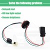 X AUTOHAUX 2 Pcs Headlight Lamp Wiring Harness Light Wire