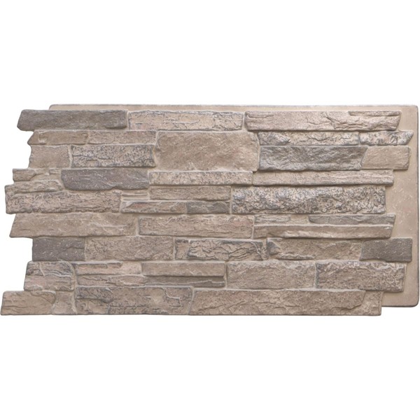 EverStone Acadia Ledge Faux Stone Panel, 49"W x 25 1/2"H