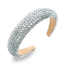 IPNSDON 1 x Headband Glitter Hair Band for Women Wide Thick Padded Hair Bands Vintage Crystal Headbands Baroque Headband Fashionable Daily Accessory for Girls