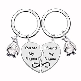 WTOPP 2PCS Penguin Lover Keyring Gifts Wedding Gift for Couple Valentine's Day Keyring Christmas Birthday Gifts for Boyfriend Girlfriend Husband Wife Set You are My Penguin