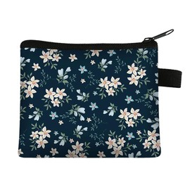 FAVORTALK Small Purses for Women Floral Coin Purse for Ladies Girls Mini Coin Pouch with Zipper for ID Card Credit Card Portable Makeup Bag, 13908