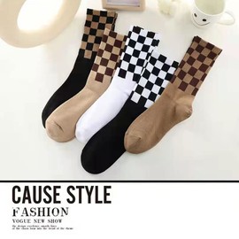Checkered Socks, Fashion Socks for Women, Checkered Socks Women, Cotton Funny Crew Socks Fun Cozy Cute for Women Gifts. (Checkerboard 5Pcs)