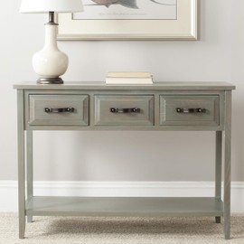 Safavieh Home Collection Aiden Ash Grey 3-Drawer Bottom Shelf Console Table