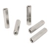 5Pcs Silver M8 Hex Coupling Nut Safe Practical Stainless Steel