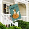 pingpi Welcome House Flag Vertical Double Sided,Fox Yard Outdoor Decoration