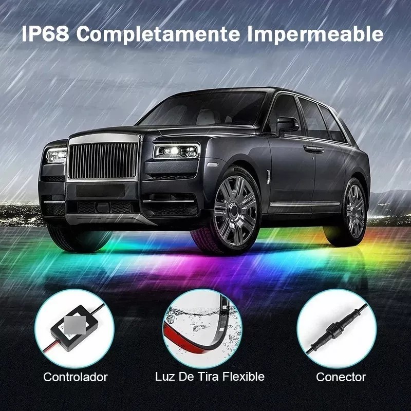 PUNKZZ Tira De Luces Led Rgb Para Chasis De Auto