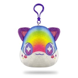 DUUGER Rainbow Catface Plush Clip-Ons,Cute Cat Stuffed Animal Collection of Adorable Plushies