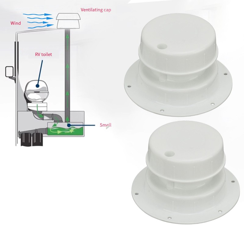 2PCS RV Plumbing Vent Caps Prevent Leaks Camper Roof Sewer
