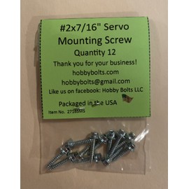 Hobby Bolts #2x7/16 Servo Mounting Screw Hex Drive Qty:2 Packs RC Micro Fastener