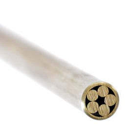 Mosaic Pin - (0.156 (5/32) Inch Diameter) - (501BB) - (Brass Outer Material)(Brass Inner Material) - Decorative Knife Handle Pins and Rods for Fixed Blade Knives