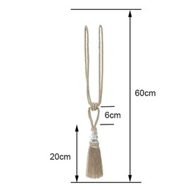 Fenghuangwu - 4 alzapaños de cortina con borla, hechos a mano, elegante, para decoración del hogar, oficina, color beige