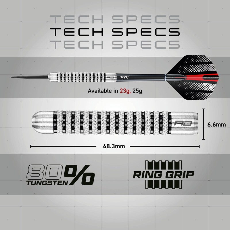 RED DRAGON Fury 2: 23g Flightmaster - Tungsten Darts Set