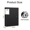 A4 Display Folders, 100 Pockets Display Book Document Clear Folders